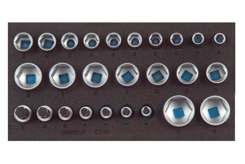 Gedore 1500 CT1-19 Satz Steckschlüsseleinsätze 1/2", 6-kant