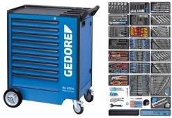 Gedore 1500 ES-03-2004 Werkzeugwagen Mit Werkzeug-Sortiment 325-Tlg.
