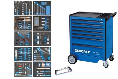 Gedore 2005 TS-308 Werkstattwagen Mit Werkzeug-Sortiment 308 Tlg 1 Gedore 2005 TS-308 Werkstattwagen Mit Werkzeug-Sortiment 308 Tlg