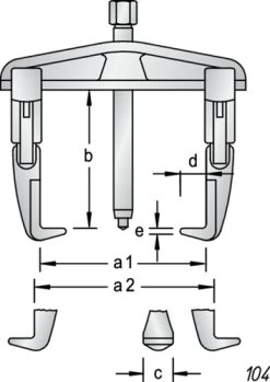 Gedore 1.04/1A Abzieher-Set Mit Werkstattständer -Gedore gedore abzieher 104 tz